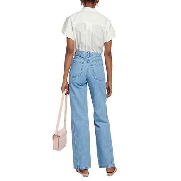 A.P.C. Elle High Rise Straight Jeans in Bleu Clair - Picture 2 of 16